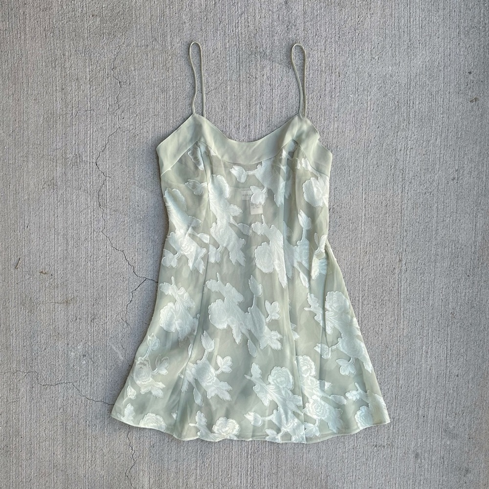 vintage light green sheer slip